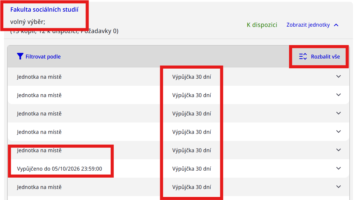Podrobné info o jednotce