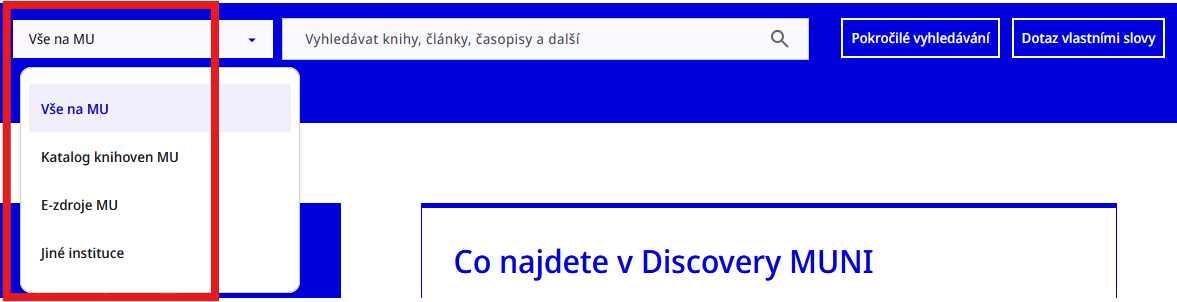 Omezení hledání